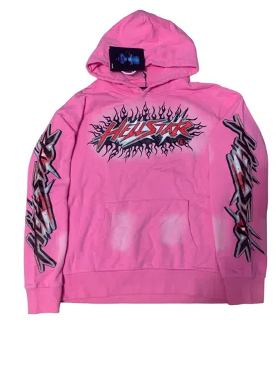 Pre-owned Hellstar Brainwashed Pink Hoodie Size Large