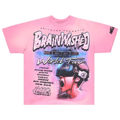 Pre-owned Hellstar Brainwashed T-shirt 'pink'