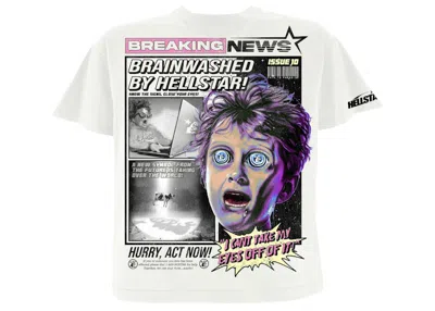Pre-owned Hellstar Breaking News T-shirt In White