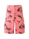 Hellstar Camouflage-print Cargo Shorts In Pink