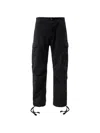 Hellstar Canvas Drawstring-cuff Cargo Pants In Black