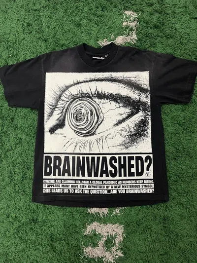 Pre-owned Hellstar Capsule 10 “eyeball” T-shirt Large In Black