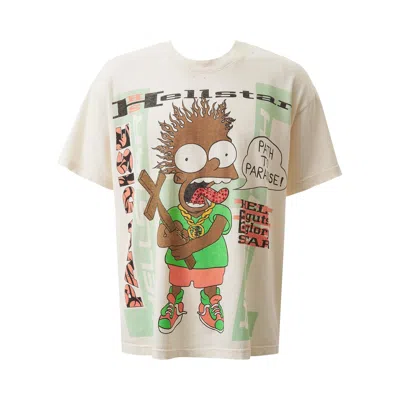 Pre-owned Hellstar Cartoon Cross T-shirt 'white' | Men's Size M