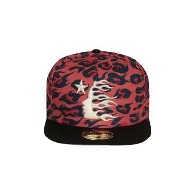 Pre-owned Hellstar Cheetah Print Snapback Hat 'red'