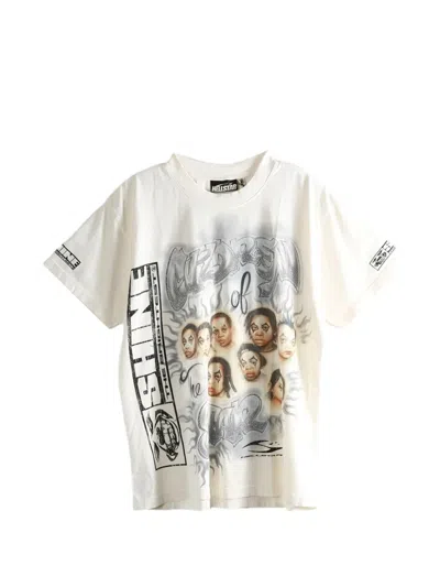 Hellstar "children Of The Star" Printed T-shirt In Neutral