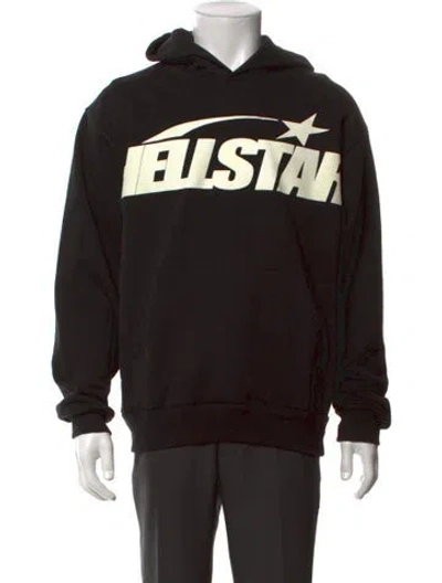 Pre-owned Hellstar Classic Logo Overseas Exclusive Graphic Print Hoodie In Black