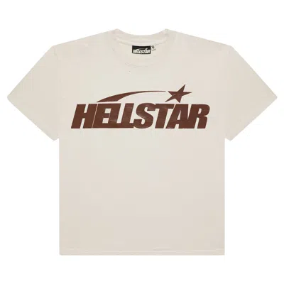 Pre-owned Hellstar Classic T-shirt (gel Print) 'white/brown'
