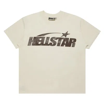 Pre-owned Hellstar Classic T-shirt (regular Print) 'white/brown'