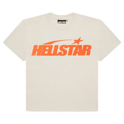Pre-owned Hellstar Classic T-shirt (regular Print) 'white/orange'