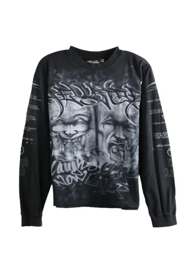 Hellstar Commandments Graphic-print Long-sleeve T-shirt In Black