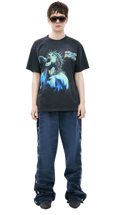 Hellstar Cotton Print T-shirt In Black