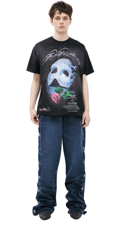 Hellstar Cotton Print T-shirt In Blue
