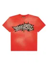 Hellstar Crack-print Graphic T-shirt In Red