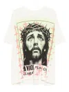 Hellstar Distressed Graphic-print T-shirt In White