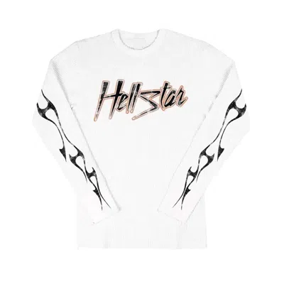 Pre-owned Hellstar Down The Paradise Path Long-sleeve T-shirt 'white' | Men's Size L