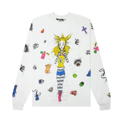 Pre-owned Hellstar Down The Paradise Path Long-sleeve T-shirt 'white' | Men's Size Xxl