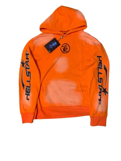 Pre-owned Hellstar Fire Orange Hoodie Size Large