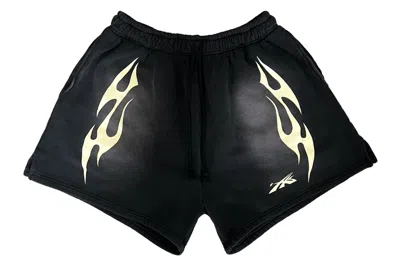 Pre-owned Hellstar Flame Shorts Black