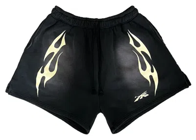 Pre-owned Hellstar Flame Shorts In Black