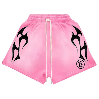 Pre-owned Hellstar Flame Shorts 'pink/black'