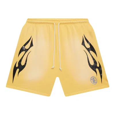 Pre-owned Hellstar Flame Shorts 'yellow'