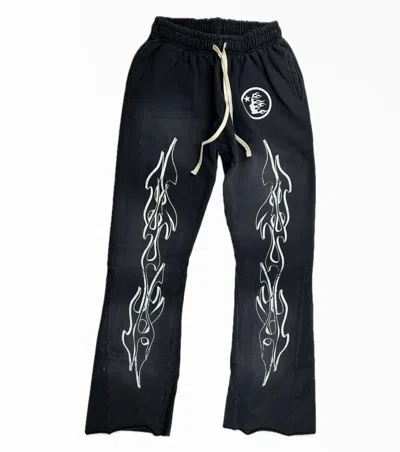 Pre-owned Hellstar Flare Sweatpants In Black