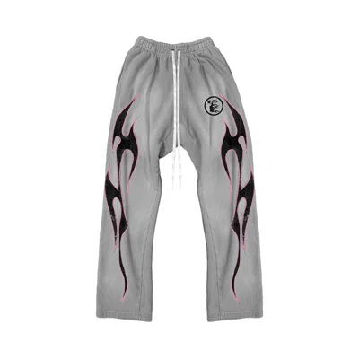 Pre-owned Hellstar Future Flame Sweatpants 'grey' | Men's Size M In Gray