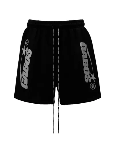 Hellstar G.a.b.o.s. Logo-print Shorts In Black