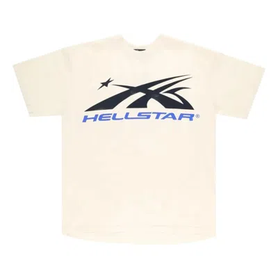 Hellstar Gel Sport Logo T-shirt 'white Blue' In Neutral
