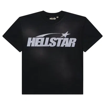 Pre-owned Hellstar Glitter Logo T-shirt 'black'