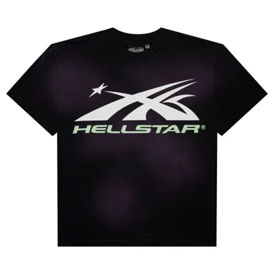 Pre-owned Hellstar Glow In The Dark Sports Logo T-shirt 'purple'