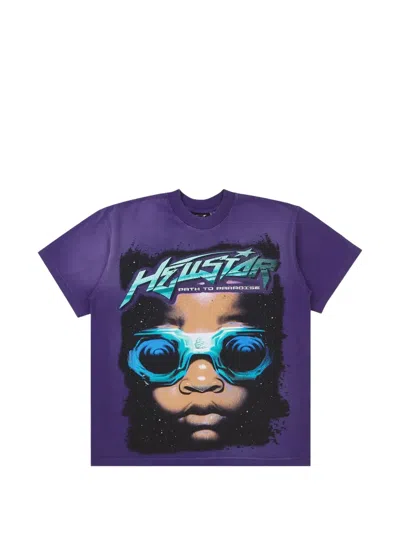 Hellstar Googles-graphic T-shirt In Purple