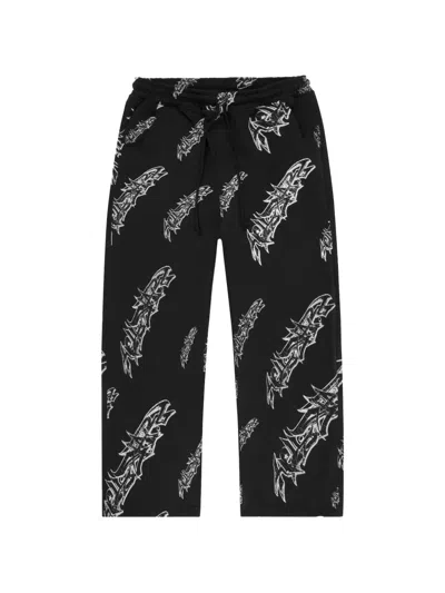 Hellstar Graffiti-print Track Pants In Black