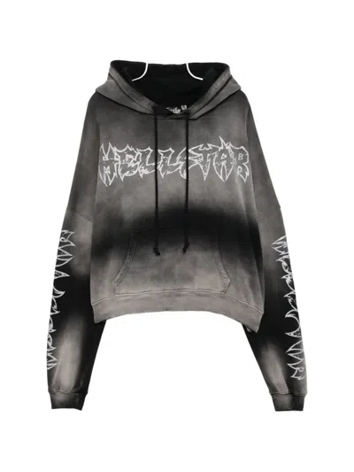 Hellstar Graphic Hooded Sweatshirt In Gray