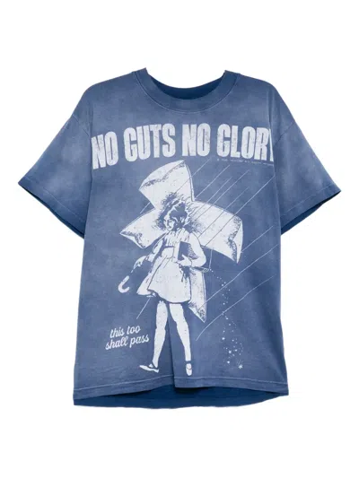 Hellstar Graphic-print Cotton T-shirt In Blue