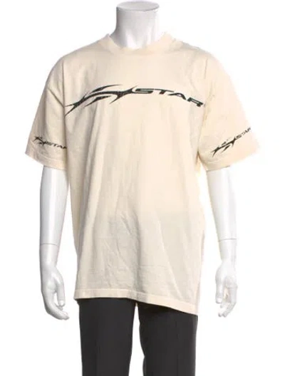 Pre-owned Hellstar Graphic Print Crew Neck T-shirt In Neutral