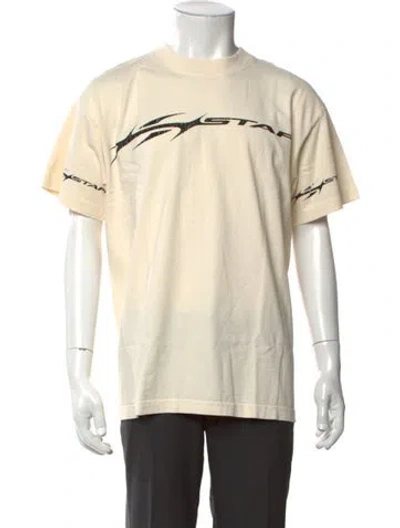 Pre-owned Hellstar Graphic Print Crew Neck T-shirt W/ Tags In Neutral