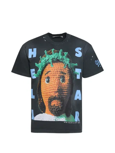 Hellstar Graphic-print Distressed T-shirt In Black