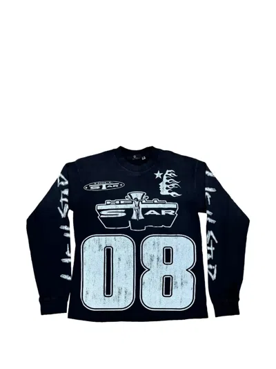 Hellstar Graphic-print Long-sleeve T-shirt In Black