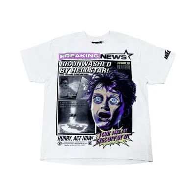 Pre-owned Hellstar Greatest Hits Breaking News T-shirt 'white' | Men's Size M