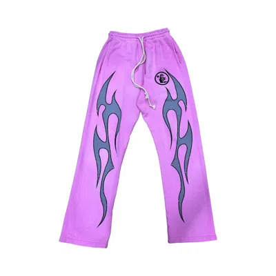 Pre-owned Hellstar Greatest Hits Flame Sweatpants 'pink' | Men's Size Xxl