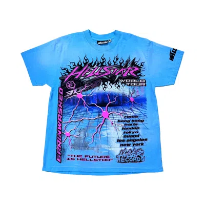 Pre-owned Hellstar Greatest Hits Neuron Tour T-shirt 'baby Blue' | Men's Size Xxl