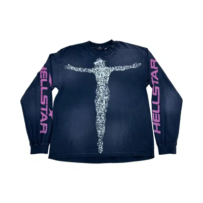 Pre-owned Hellstar Greatest Hits Qr Christ Long Sleeve 'black' | Men's Size L