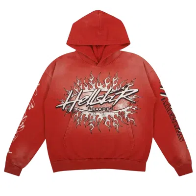 Pre-owned Hellstar Greatest Hits Records Hoodie 'red' | Men's Size Xs