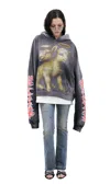 Hellstar Grey Printed Hoodie In Multi