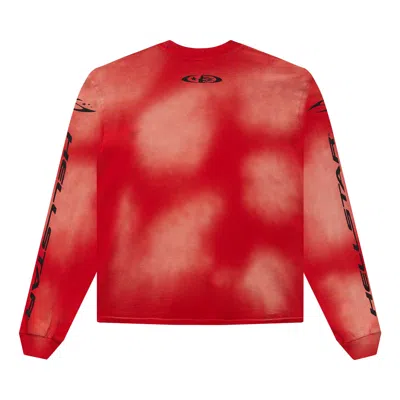 Pre-owned Hellstar H Cursive Logo Longsleeve 'red' | Men's Size S