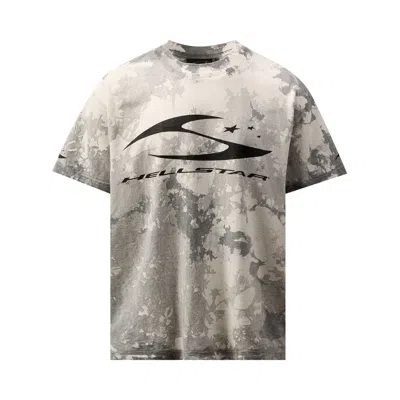 Pre-owned Hellstar H3star Marble T-shirt 'grey' | Men's Size L In Gray