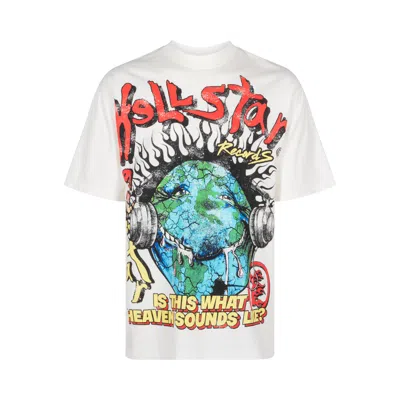 Pre-owned Hellstar Heaven On Earth T-shirt 'cream' | Men's Size M In White
