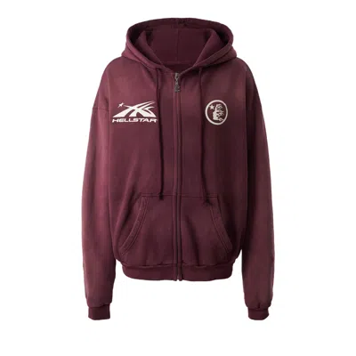 Pre-owned Hellstar Hs Logo Zip-up 'burgundy' | Red | Men's Size S