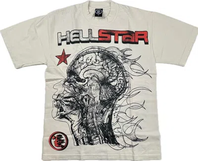 Pre-owned Hellstar Human Development T-shirt In Cream